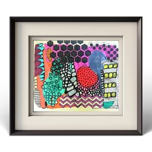 Red Motif Abstract Art - One of a Kind